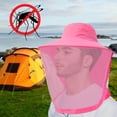 thumbnail image 1 of Xecvkr Mosquito Net Hat Sun Protection Breathable Mesh Wide Brim Outdoor Bug Bee Cap Camping Hiking Fishing Gardening Adjustable 1 Pack Watermelon Red, 1 of 4