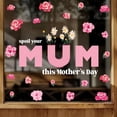 thumbnail image 1 of Xecvkr Mother’s Day Window Flower Decal Sticker Glass Decoration Static Cling Self Adhesive Removable Reusable Celebratory Store Shop Display Door Home Party Decor Ornament Pink, 1 of 7