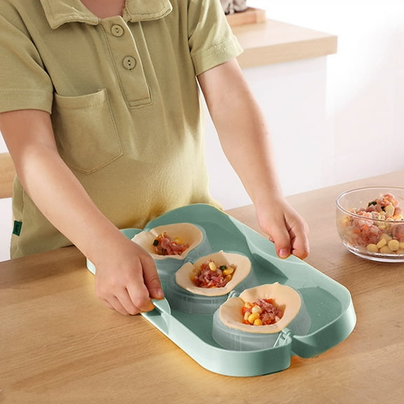 Xecvkr Multi-Dumpling Press Maker 3-Grid Kitchen Accessories Food Safe Wrappers Dough Pastry Empanada Calzone Ravioli Pie Mould Dishwasher Safe Yellow 1 Piece