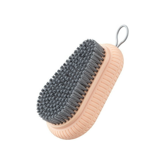 Xecvkr Multi Functional Plastic Laundry Brush Short Handle Soft Sweater Bristles Household Bathtub Tile Wall Counter Shoe Cleaning Tool Non Slip Ergonomic 11.5x6.9cm
