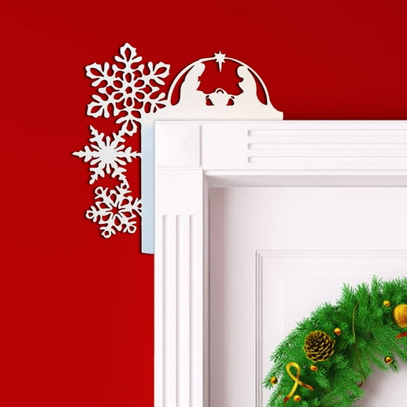 Xecvkr Nativity Scene Door Frame Ornament Christmas Birth Decoration Home Hanging Easy Install Religious Symbolism Durable Lightweight Spiritual 1pc
