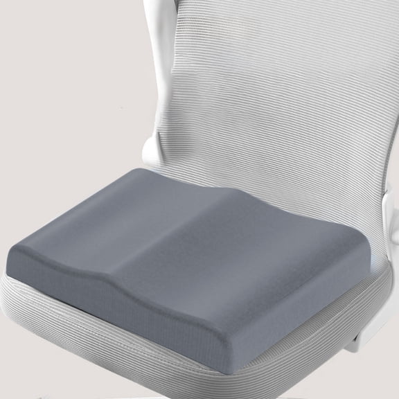 Xecvkr Office Chair Pad Memory Foam Chair Cushion Ergonomic Pain Relief Office Seat Pillow Non Slip Student Classroom Dorm Butt Support Fart Pad Comfort Blue