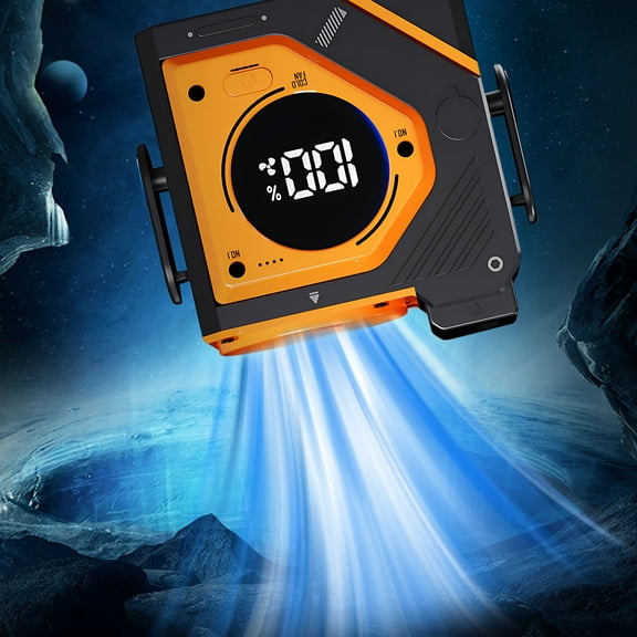 Xecvkr Outdoor Waist Fan Power Bank Rechargeable Portable High Wind Infinite Range Hands Free Hiking Camping Cooling Power Source 1 Pack 红