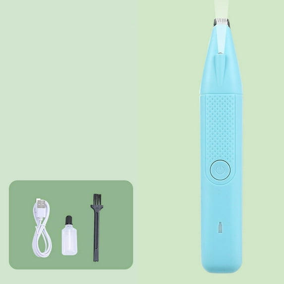 Xecvkr Pet Trimmer Foot Hair Shaver Low Noise Claw Clippers R Angle Cutter Cordless USB Rechargeable Grooming Tool for Cats Dogs Long Hair Small Animals 1pc