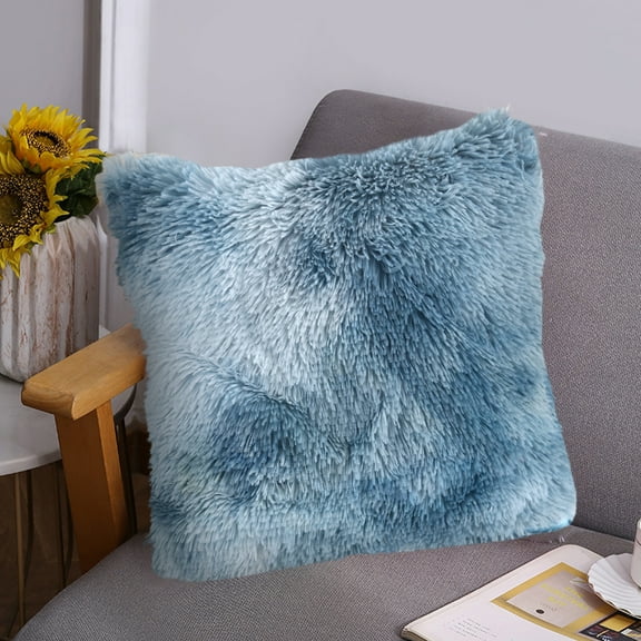 Xecvkr Pillow Covers Throw Tie Dye Pillowcase Decorative Velvet Invisible Zipper Easy Change Soft Washable Girl's Room Modern Style Bed Living Room Rectangular Cushion 16.9x16.9in 1 Pack