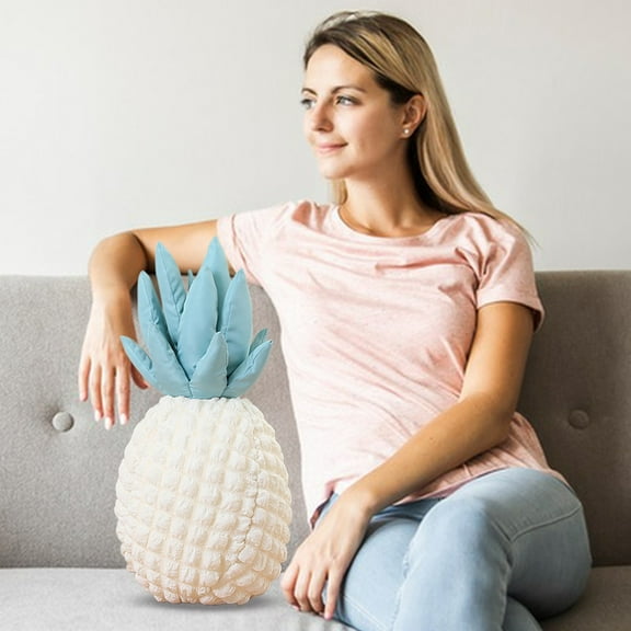 Xecvkr Pineapple Plush Toy Stuffed Fruit Pillow Cuddly Doll Birthday Present Play Home Decoration Room Cute Soft Squeeze Animal Kid Boy Girl Gift Beige