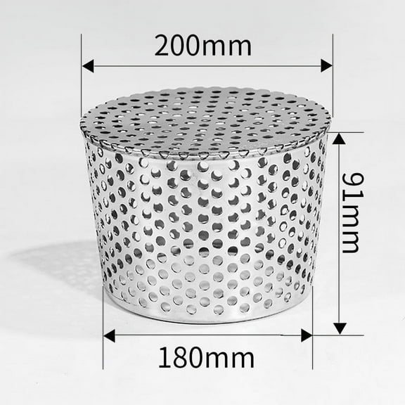 Xecvkr Pipe Sewer Strainer 304 Stainless Steel Insert Mouse Proof Drainage Filter Roof Floor Balcony Easy Install Rust Proof Long Lasting 1pc
