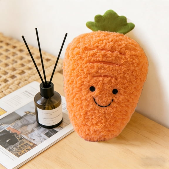 Xecvkr Plush Toy Cute Cartoon Animal Stuffed Decorative Ornament Soft Bedroom Desk Room Gift for Children Living Room Orange