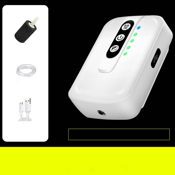 Xecvkr Portable Aquarium Oxygen Pump Outdoor Rechargeable USB Lithium Battery Silent Air Supply Camping Fish Tank Water Dispenser Long Lasting 25 Hours 1pc