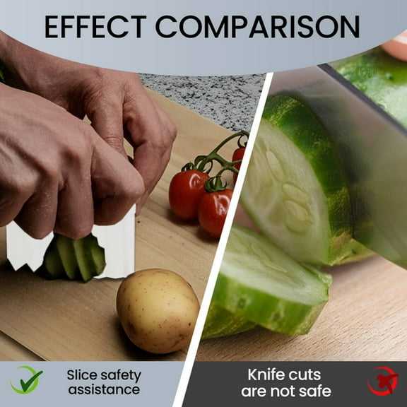 Xecvkr Portable Cucumber Slicer Vegetable Cutter Ergonomic Grip Outdoor Camping Food Prep Tool Kitchen Salad Snack Quick Slice Clean 1 Pack White