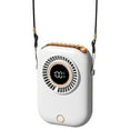 thumbnail image 1 of Xecvkr Portable Handheld Fan Portable Hanging Bladeless Neck Fan Mini Lightweight Wearable Handheld Adjustable USB Rechargeable Cooling 1 Unit 红, 1 of 1