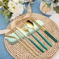thumbnail image 1 of Xecvkr Portable Stainless Steel Cutlery Set Outdoor Camping Travel Storage Chopsticks Spoon Fork Knife Straw Brush Suitcase Compact Reusable Flatware Tableware 7 Piece Green Free Size, 1 of 6