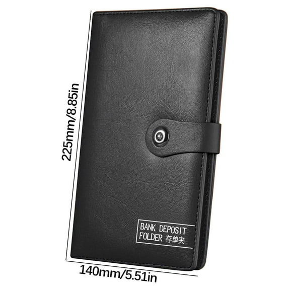 Xecvkr Premium Leather Checkbook Organizer with Magnetic Closure Brown, Black, or Red Check and Financial Document Wallet for Stylish and Secure Banking Document Storage and Management