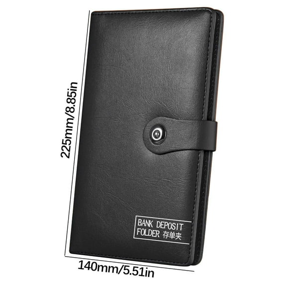 Xecvkr Premium Leather Checkbook Organizer with Magnetic Closure Brown, Black, or Red Check and Financial Document Wallet for Stylish and Secure Banking Document Storage and Management