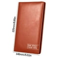 thumbnail image 1 of Xecvkr Premium Leather Checkbook Organizer with PVC Inner Pages - Store and Protect Bank Deposit Slips, Checks, Promissory Notes, and Financial Documents in Style - Available in Brown, Black, 1 of 4