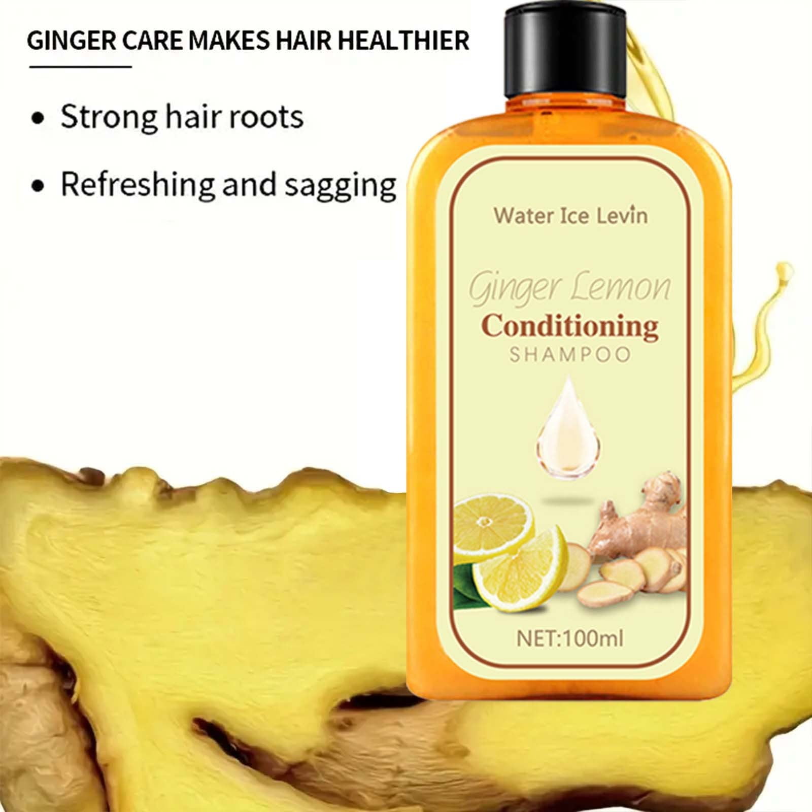 Christmas Clearance Xecvkr Revitalizing Ginger & Lemon Shampoo for Split End Repair and Dry, Frizzy Hair Transformation (100ml) - Perfect for Home Use and Travel, Infused with Natural Ingredients for