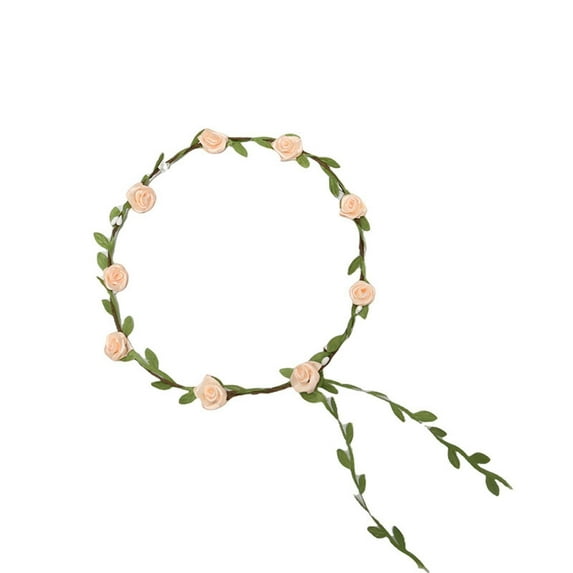 Xecvkr Rose Flower Mori Headband Wreath Photo Props - One Stylish Headband for Creating Magical Localized Distribution Effect, Enhancing Hairstyles and Adding Flair to Any Look for Dancing, Work