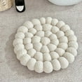 thumbnail image 1 of Xecvkr Round Living Room Tatami Tufted Floor Mat Cushion 16in Cotton Linen Soft Window Sofa Seat Pillow Beige Pink Gray 1 Piece, 1 of 6
