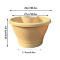 thumbnail image 1 of Xecvkr Round Plastic Flower Pot Indoor Outdoor Balcony Downspout Wall Planter Easy Install Hydroponic Vegetable Hanging Basket DIY Hotel Gardening 1Pack Beige, 1 of 5