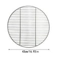 thumbnail image 1 of Xecvkr Round Stainless Steel BBQ Grill Rack Cooking Grate Efficient Heat Distribution Easy Clean Polished Baking Tray Outdoor Camping Picnic Family Barbecue Mesh 1 Pack, 1 of 2