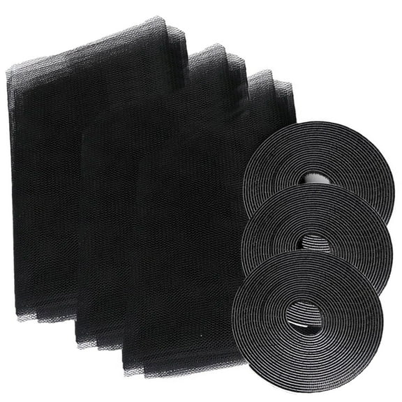 Xecvkr Self-Adhesive Mosquito Screen for Windows, 1.3m x 1.5m, 3 Pack, DIY Installation, Magnetic Seal, Easy Wash, for Indoor Insect Protection