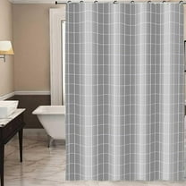 Xecvkr Shower Curtain Curtain Bathroom Set Waterproof Thickened PEVA White Gray 70.8x31.4in Plastic Partition Waterproof Mildew Proof Easy Install 8 Hooks Included Bathroom 1Curtain