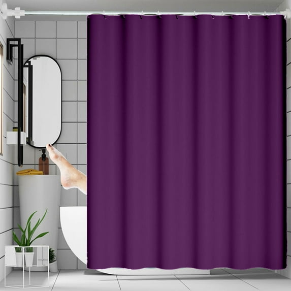 Xecvkr Shower Curtain Curtain Bathroom Waterproof Mildew Proof 70.8x70.8in Polyester Black Light Blue Dark Blue Beige White Red Coffee Purple Gray Green Yellow Easy Install 1Pc