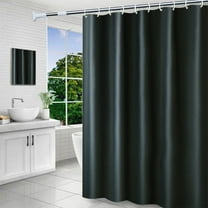 Xecvkr Shower Curtain Set Curtain Bathroom Waterproof Thickened PEVA White Black 70.8x31.4in Plastic Partition Mildew Proof Easy Install 8 Hooks Included Bathroom Curtain