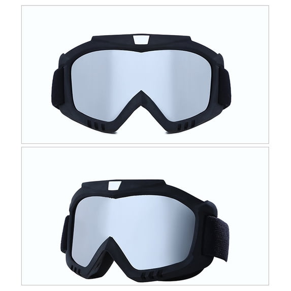Xecvkr Ski Goggles UV Protection Anti-Fog Double-Layer Windproof Snow Eyewear Cylindrical PC Lens Ergonomic Frame Helmet Compatible Outdoor Sports Riding 7.48in 1pc