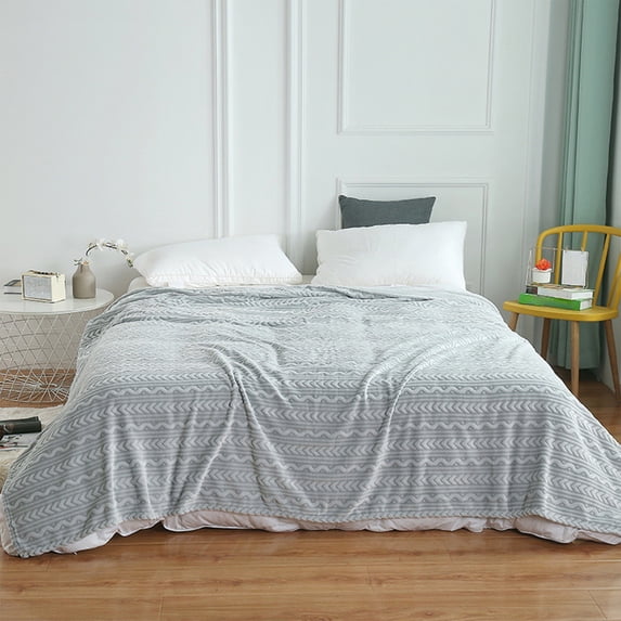 Xecvkr Soft Blanket Raschel Blanket Soft Thick Double Layer Cozy Fuzzy Warm Throw Winter Comforter Decorative Plush Bed Sofa All Season Use Multipurpose Relaxation 1 Pack Gray