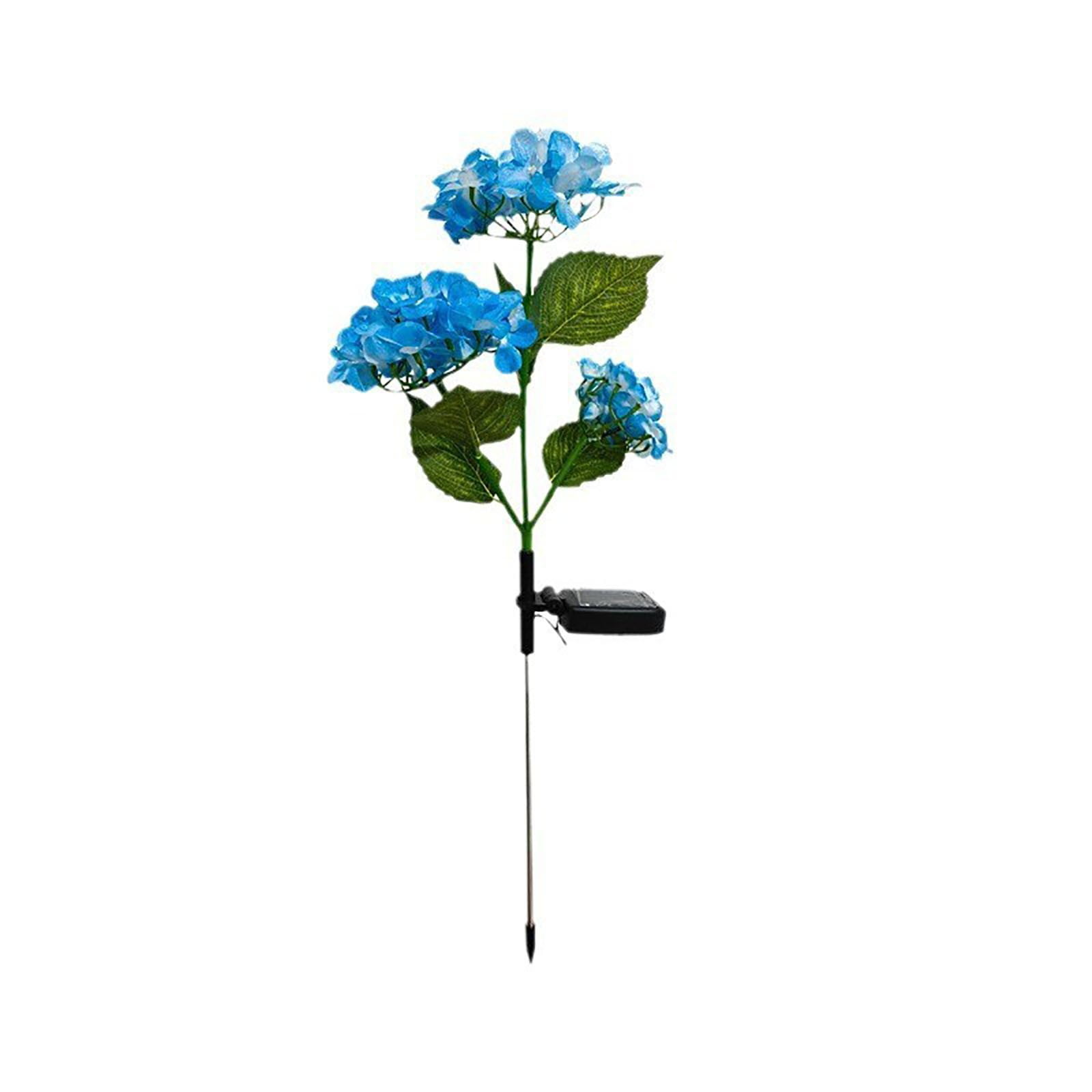 Xecvkr Solar Three-Head Hydrangea Colorful Landscape Lights, 1 LED ...