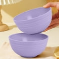thumbnail image 1 of Xecvkr Soup Bowl Large Lightweight Unbreakable Eco Friendly Microwave Dishwasher Safe Multipurpose Salad Rice Fruit Kitchenware Purple, 1 of 6