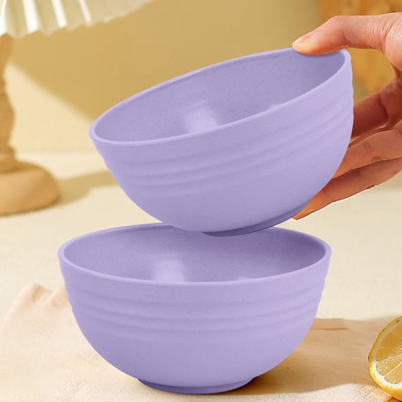 Xecvkr Soup Bowl Large Lightweight Unbreakable Eco Friendly Microwave Dishwasher Safe Multipurpose Salad Rice Fruit Kitchenware Purple
