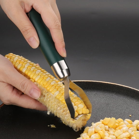 Xecvkr Stainless Steel Corn Peeler Tool for Kernel Removal Efficient Handheld Thresher with Ergonomic Handle Easy Clean Kitchen Gadget