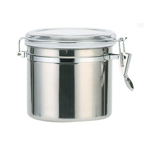 Xecvkr Stainless Steel Food Storage Canister with Locking Lid Airtight Container for Coffee Tea Flour Sugar Pantry Kitchen Organization