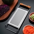 thumbnail image 1 of Xecvkr Stainless Steel Grater Foldable Double Sided Multi Functional Kitchen Cheese Vegetable Zester Shredder Lemon Citrus Garlic 1 Pack Silver, 1 of 6