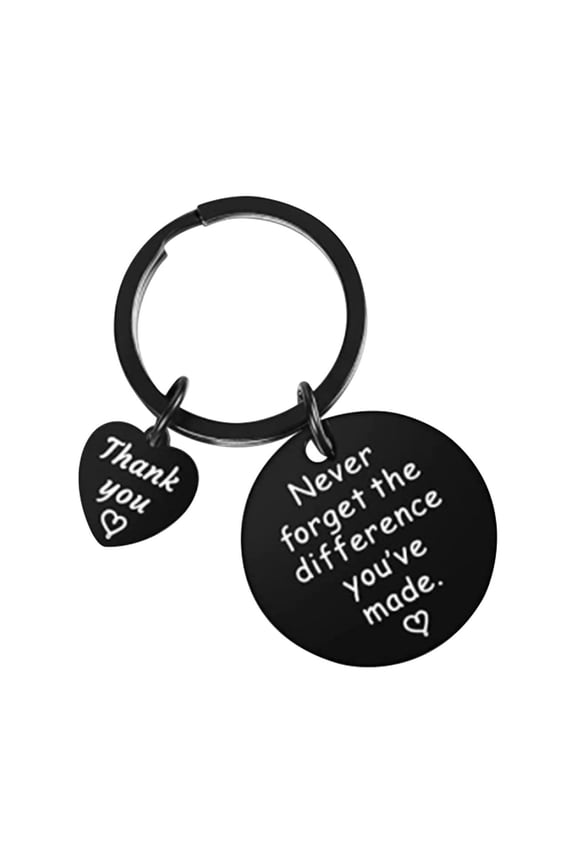 Stainless Steel Keychain Love Encouragement Inspirational Quote Durable Heart Tag Motivational Gift for Friends Family Personalized Positive Message Present 1pc