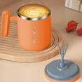 thumbnail image 1 of Xecvkr Stainless Steel Rechargeable Mixing Cup 400ml USB Automatic Stirring for Coffee Protein Shakes Orange Beige White, 1 of 6