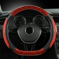 thumbnail image 1 of Xecvkr Steering Wheel Covers D-Shape Car Steering Wheel Cover, Wood Grain Breathable Design, Anti-Slip Silicone Material, Four-Season Use, 14.96x14.96x1.77 inches, 1 of 6
