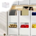 thumbnail image 1 of Xecvkr Storage Basket Plastic Versatile Tall Narrow Cabinet Drawer Organizer Multiuse for Kitchen Bathroom Miscellaneous Snacks Toiletries 1pc White M, 1 of 6