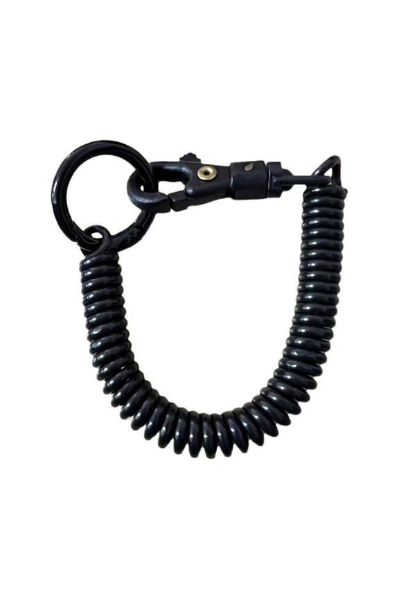 Stretchy Keychain Plastic Spring Rope Key Chain Mobile Phone Telescopic Lanyard Carabiner Wallet Bag Decoration Organizer Durable 1pc
