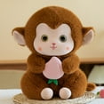 thumbnail image 1 of Xecvkr Stuffed Animals Cute 9 Inch Monkey Plush Toy Holding Peach Stuffed Animal Soft Doll Hanging Pendant Toy for Kids Boys Girls Gift, 1 of 6