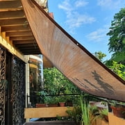 Xecvkr Sun Shades Outdoor, Sun Shade Curved Commercial Outdoor Shade Cover Sand Rectangle Heavy Duty Permeable Backyard Shade Cloth for Patio Garden Sandbox