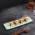 thumbnail image 1 of Xecvkr Sushi Platter Long Rectangle Serving Tray Versatile Party Dinnerware Cake Plate for Kitchen Home Restaurant Entertaining Plastic Green, 1 of 6