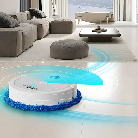 Xecvkr Three In One Robotic Sweeper Rechargeable Vacuum Mop Dry Wet Intelligent Navigation Low Noise Auto Charge Large Dustbin 2400mAh Battery Multi Surface Suction 1000-1499Pa Home Cleaner 1 Unit