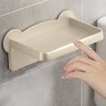 thumbnail image 1 of Xecvkr Toilet Tissue Rack Wall Mounted No Punch Storage Paper Shelf Phone Holder Storage Washcloth Bathroom Tidy Organizer 1 Pack Beige, 1 of 6