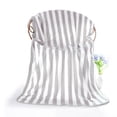 thumbnail image 1 of Xecvkr Towel Shower Velvet Bath Towel Striped Thickened Absorbent Quick Dry No Shedding Durable Gentle Touch Versatile Functional for Home Gym Beach Single Pack Gray, 1 of 6