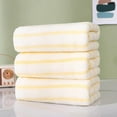 thumbnail image 1 of Xecvkr Towels for Bathroom Sets Deluxe Bath Towel Set Soft Absorbent High Water Bathroom Wash Towels Spa Multipurpose 3-Pack Yellow, 1 of 5