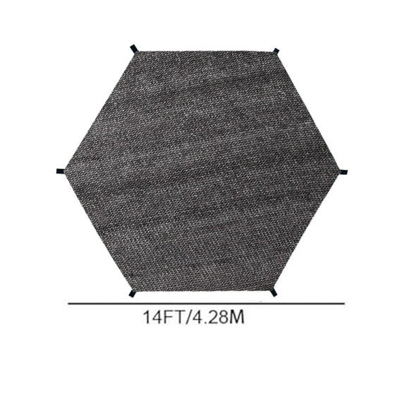 Xecvkr Trampoline Sun Shade Cloth Cover UV Protection Waterproof Foldable Fixed Strap for Outdoor Backyard Playground 8-16ft Multiple Sizes No Poles 1pc