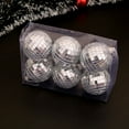 thumbnail image 1 of Xecvkr Velvet Christmas Ornament Flocked Hanging Mirror Ball Party Wedding Bar Decor Soft Color Pastel Tree Decor 6pcs, 1 of 1